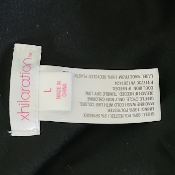 Xhilaration Jumpsuit Size Large Black Floral Print Strapless Top Comfort Fit Fun - Picture 5 of 5